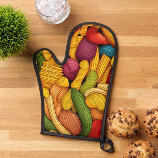 Pasta art achtergrond ovenwant (Top down)