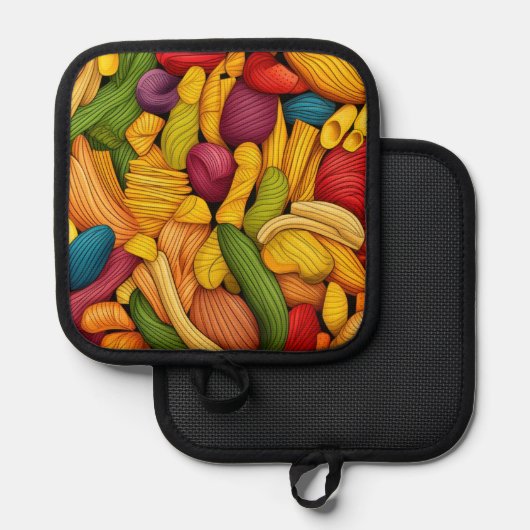 Pasta art achtergrond pannenlap (Voorkant / Achterkant)