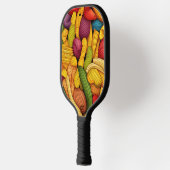 Pasta art background pickleball paddle (Links)