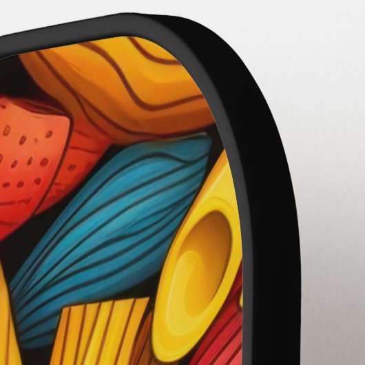 Pasta art background pickleball paddle (Links Detail)