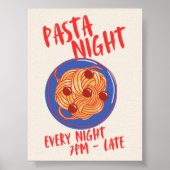 Pasta-avond. Elke avond Poster (Voorkant)