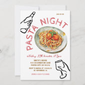 Pasta Avond Italiaans Dinnerfeest  Kaart (Voorkant)
