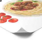 Pasta Baby shower Cards & Gifts Poster (Hoek)