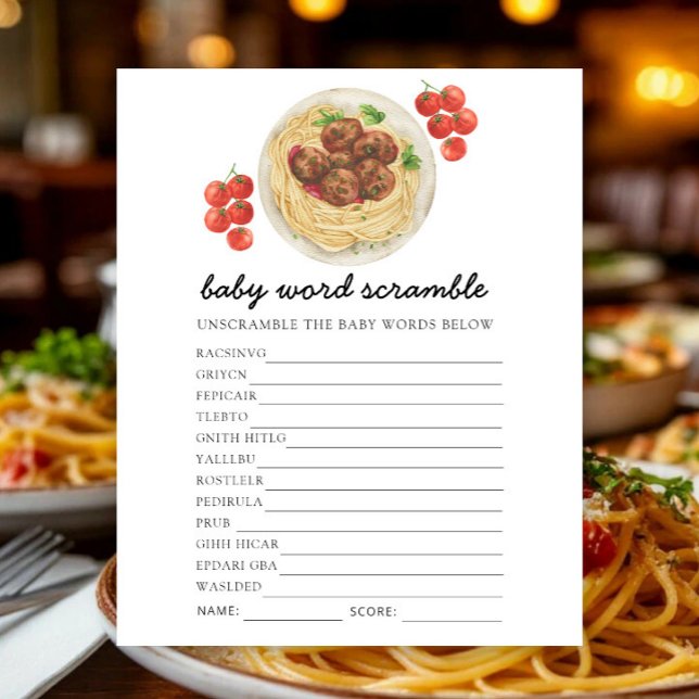 Pasta - Baby Woord Door Elkaar Game (Creator heeft geüpload)