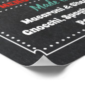 Pasta Bar Feestbord Bord Poster (Hoek)