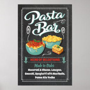 Pasta Bar Party-teken Poster
