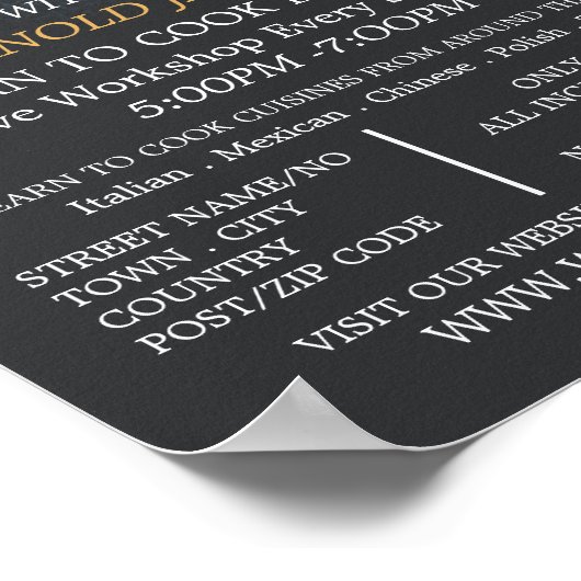 Pasta-beeldscherm, Adverteren koelklassen Poster (Hoek)