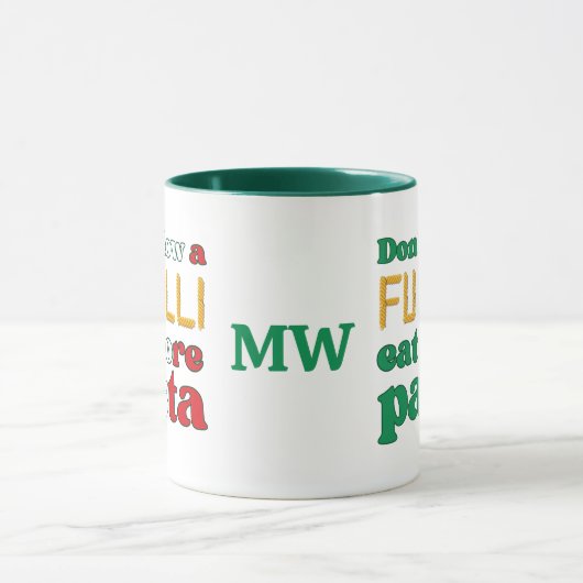 Pasta BLAAS GEEN FUSILLI Italië Monogram Mok (Midden)