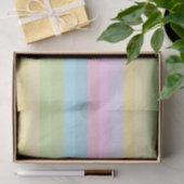 PASTA BLUEGROEN GEEL ROZE PAARS STREPEN TISSUEPAPIER (Geschenk)