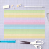 PASTA BLUEGROEN GEEL ROZE PAARS STREPEN TISSUEPAPIER (Craft)
