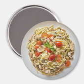 Pasta Bowl Cherry Tomators koelkast Magnet (Voorkant / Achterkant)