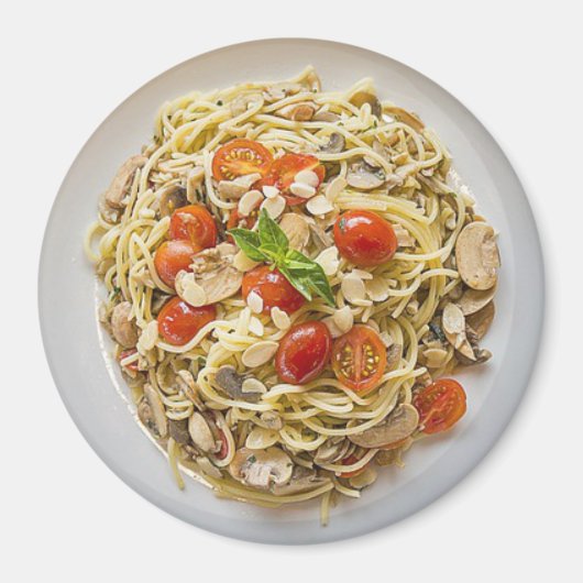 Pasta Bowl Cherry Tomators koelkast Magnet (Voorkant)