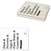 Pasta Carbonara Ingrediënten Rubberstempel (Gestempeld)