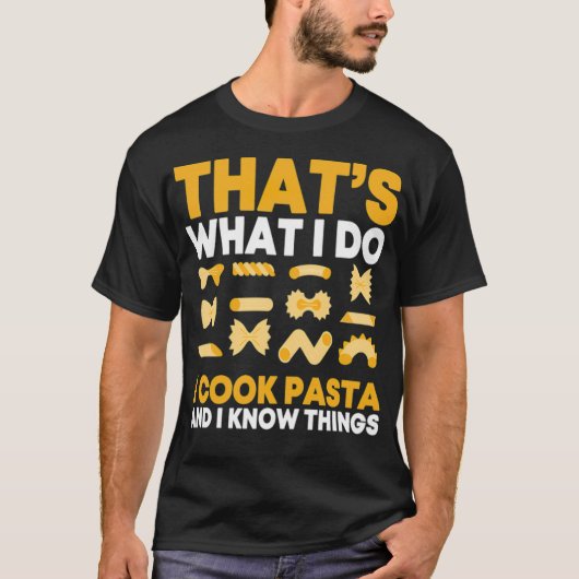 Pasta Chef animal space chef (mannelijk) grappige T-shirt (Voorkant)