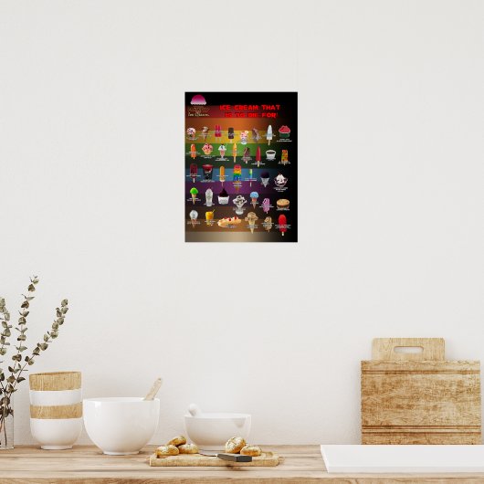 Pasta City Ice Cream Poster/Menu Poster (Keuken)
