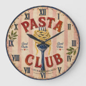 Pasta Club Vintage Kitchen Grote Klok (Voorkant)