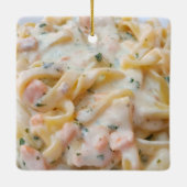 Pasta Custom Food Photo Keramisch Ornament (Achterkant)