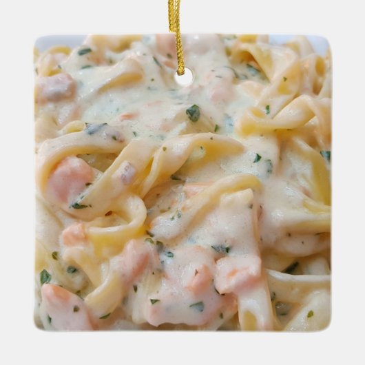 Pasta Custom Food Photo Keramisch Ornament (Voorkant)