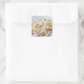 Pasta Custom Food Photo Vierkante Sticker (Tas)