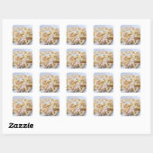 Pasta Custom Food Photo Vierkante Sticker (Vel)