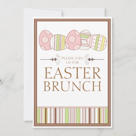  pasta Decorate Easter Brunch Invitation Kaart (Voorkant)