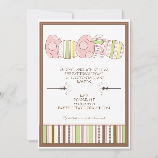  pasta Decorate Easter Brunch Invitation Kaart (Achterkant)