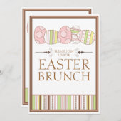  pasta Decorate Easter Brunch Invitation Kaart (Voorkant / Achterkant)