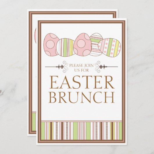  pasta Decorate Easter Brunch Invitation Kaart (Voorkant / Achterkant)