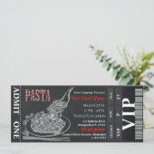 Pasta-dinerkrijt VIP rustieke dinerfeestticket Kaart (Staand voorkant)