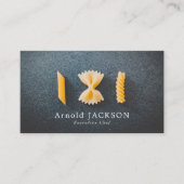 Pasta Display, Chef, Koken Visitekaartje (Voorkant)