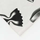 Pasta Diversity Gray Food Italy Lover Foodie Fleece Deken (Hoek)