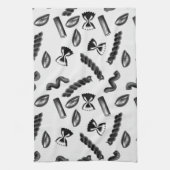 Pasta Diversity Gray Food Italy Lover Foodie Theedoek (Verticaal)