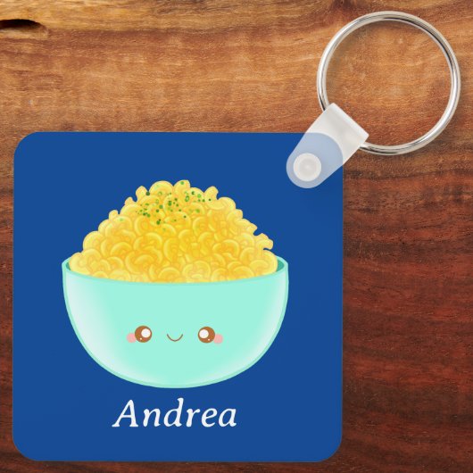 Pasta en kaas sleutelhanger (Achterkant)