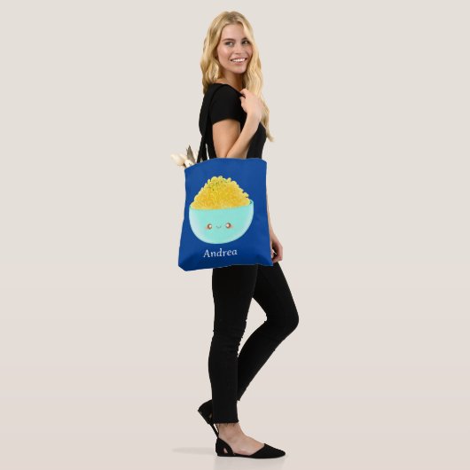 Pasta en kaas tote bag (Op model)