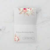  pasta Floral Roos Hartelijk dank Bedankkaart (Binnen)