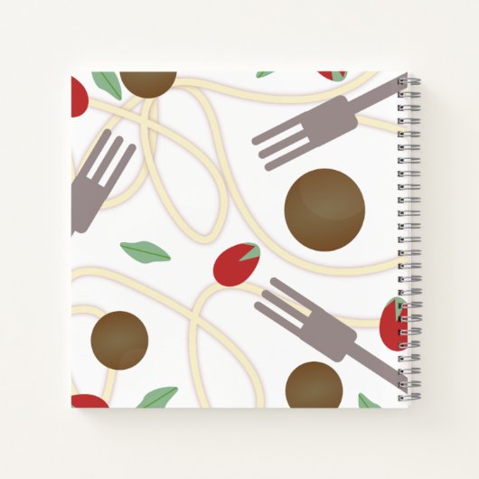 Pasta Food Chef Cook Recipe Notitieboek (Achterkant)