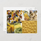 Pasta food collage italiaanse voedselnoedels briefkaart (Voorkant / Achterkant)