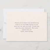 Pasta & Fopspenen Baby shower Dank u Bedankkaart (Achterkant)