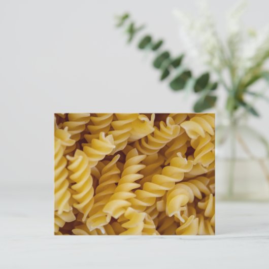 Pasta Fusilli Noodles Briefkaart (Staand voorkant)