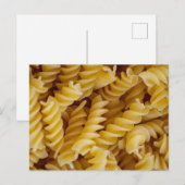 Pasta Fusilli Noodles Briefkaart (Voorkant / Achterkant)
