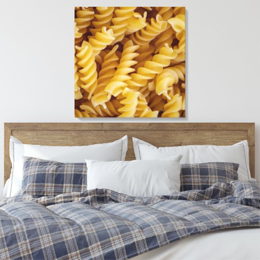Pasta Fusilli Noodles Canvas Afdruk (Insitu (Slaapkamer))