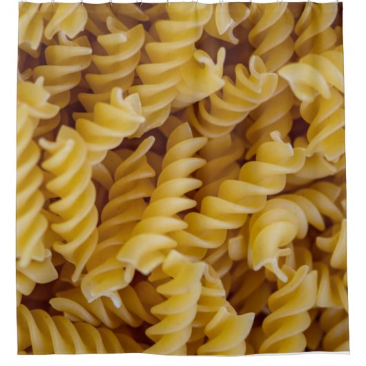 Pasta Fusilli Noodles Douchegordijn (Voorkant)