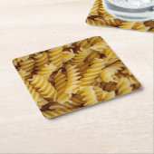 Pasta Fusilli Noodles Kartonnen Onderzetters (Schuin)