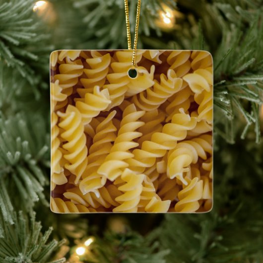 Pasta Fusilli Noodles Keramisch Ornament (Boom)