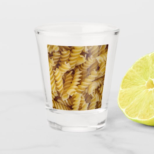 Pasta Fusilli Noodles Shot Glas (Voorkant)