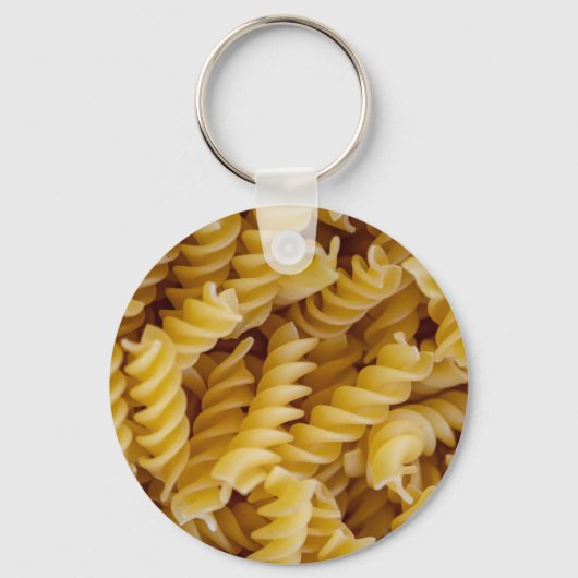 Pasta Fusilli Noodles Sleutelhanger (Voorkant)