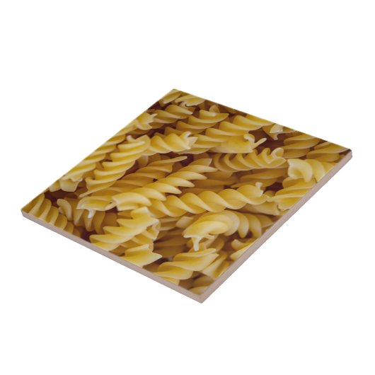 Pasta Fusilli Noodles Tegeltje (Zijkant)