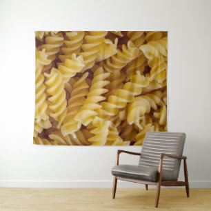 Pasta Fusilli Noodles Wandkleed
