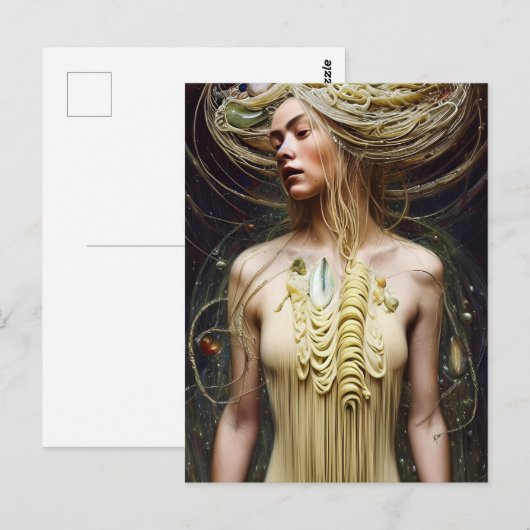 Pasta Goddess Briefkaart (Voorkant / Achterkant)