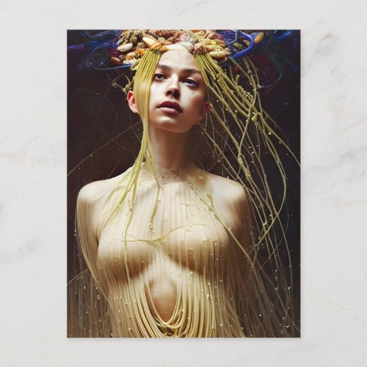 Pasta Goddess Briefkaart (Voorkant)